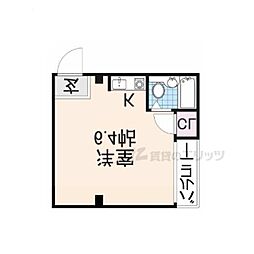 ハマンション枚方元町 ワンルームの間取図画像