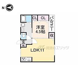 MAYUMIハイツ1番館 1LDKの間取図画像
