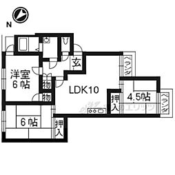 ハイツリバーサイド 3LDKの間取図画像