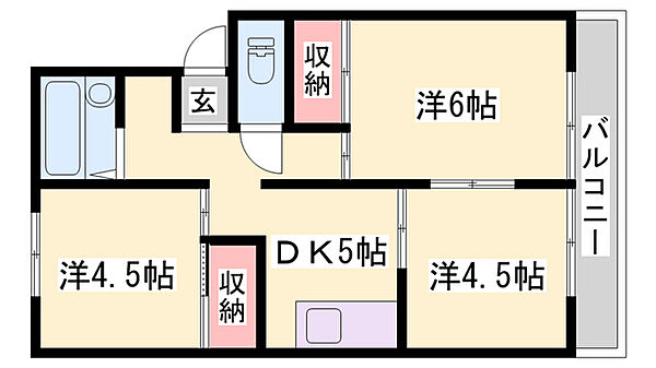 カーサ・リーゾ ｜兵庫県加古川市尾上町安田(賃貸アパート3DK・2階・45.66㎡)の写真 その1