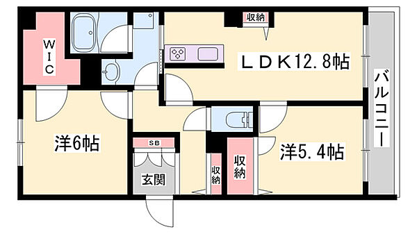 シャーメゾン・コレクト ｜兵庫県加古川市加古川町溝之口(賃貸アパート2LDK・1階・63.18㎡)の写真 その2