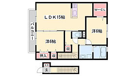 サニーレジデンスエビス　B棟  ｜ 兵庫県三木市宿原（賃貸アパート2LDK・2階・71.54㎡） その2