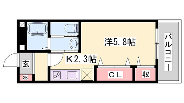 エンカーサ・アイ・寺家町 ｜兵庫県加古川市加古川町寺家町(賃貸アパート1R・1階・24.85㎡)の写真 その2