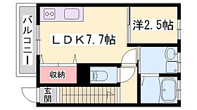 LINK  ｜ 兵庫県加古川市加古川町中津（賃貸アパート1DK・2階・31.83㎡） その2