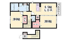 サンフルール  ｜ 兵庫県三木市大村（賃貸アパート2LDK・2階・59.87㎡） その2