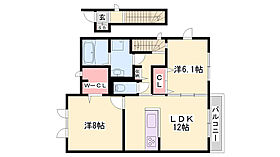 ルーチェ  ｜ 兵庫県加古郡播磨町東野添3丁目（賃貸アパート2LDK・2階・68.37㎡） その2