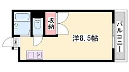 ルナTAKINO 1Kの間取図画像