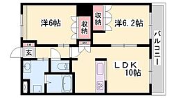プリンシピオ 2LDKの間取図画像