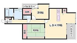 ジークレフ加古川東 2LDKの間取図画像