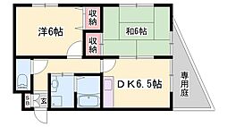 ハイツイベール 2DKの間取図画像