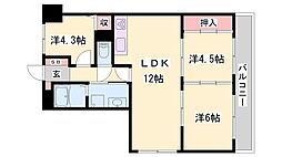 ベネフィス北在家 3LDKの間取図画像