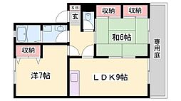 アミティやまと南棟 2LDKの間取図画像