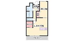 サクシード 1LDKの間取図画像