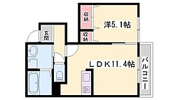 ルミエール北脇II 1階/-