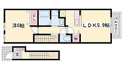 ラ・カーサ・ミーア 1LDKの間取図画像