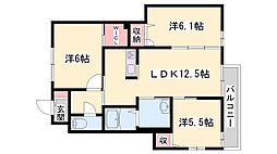 シャーメゾンYOUA 3LDKの間取図画像