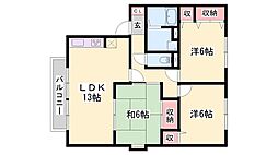 セジュール河原 B棟 2階