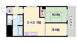 ムサシノハイツ 2DKの間取図画像