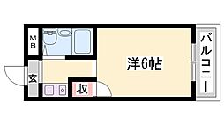 アクシス東加古川 1Kの間取図画像