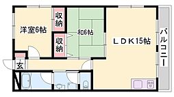 第1永和レジデンス 2LDKの間取図画像