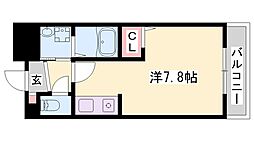 エテルノ・スクウェア弐番館 ワンルームの間取図画像
