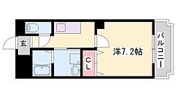 アーズアーズ 1Kの間取図画像