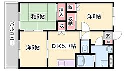 ネオパリエB 2階/-