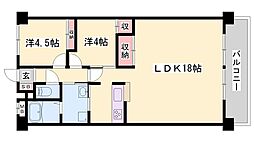 ロゼオ・パラッツォ 2LDKの間取図画像