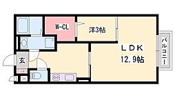 セントラルグレイス 1LDKの間取図画像