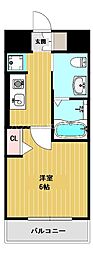 エグゼ大阪ドーム 1Kの間取図画像