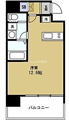 オルフェア15番館 ワンルームの間取図画像