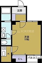 中野ビル2 1Kの間取図画像