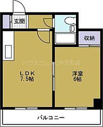 ラパンジール朝潮橋 1DKの間取図画像
