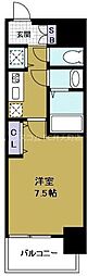 ジアコスモ大阪ベイシティ 1Kの間取図画像