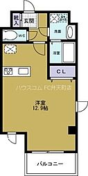 VILLAK&F2 ワンルームの間取図画像