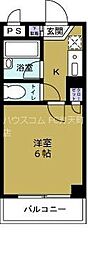 サンウイングス弁天町 ワンルームの間取図画像