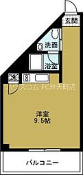 島之内八幡屋ビル ワンルームの間取図画像