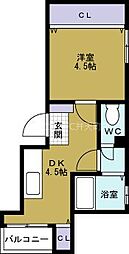 DOMUS1 1DKの間取図画像