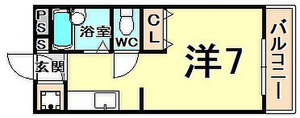 パラツィーナ甲子園口 ｜兵庫県西宮市甲子園口北町(賃貸マンション1R・2階・22.33㎡)の写真 その2