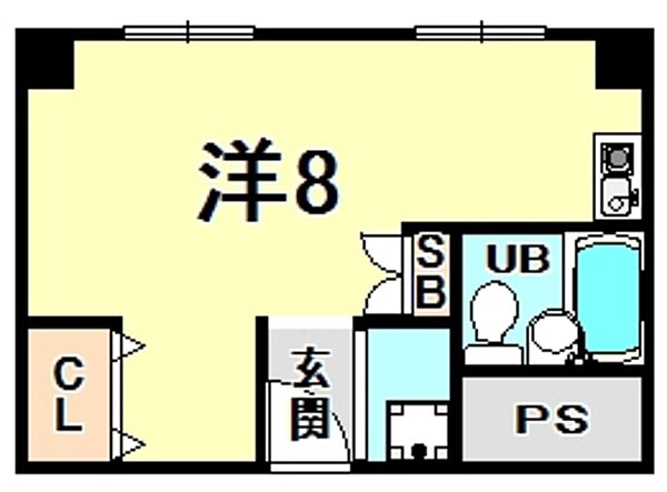 兵庫県西宮市川添町(賃貸マンション1R・4階・18.29㎡)の写真 その2