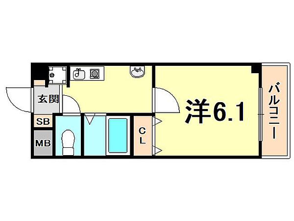 レスター夙川 ｜兵庫県西宮市末広町(賃貸マンション1K・4階・21.00㎡)の写真 その2