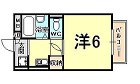 兵庫県西宮市上甲子園２丁目（賃貸アパート1R・2階・19.73㎡） その2