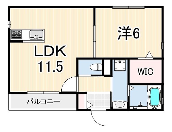 フレーズ若草 ｜兵庫県西宮市若草町１丁目(賃貸マンション1LDK・1階・44.41㎡)の写真 その2