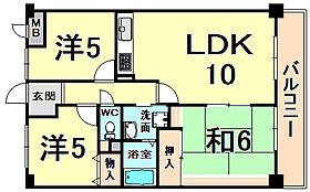 ハイネスコート  ｜ 兵庫県伊丹市荒牧６丁目（賃貸マンション3LDK・2階・65.66㎡） その2