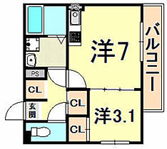 フジテラス甲東園  ｜ 兵庫県西宮市上大市４丁目（賃貸マンション1DK・1階・27.36㎡） その2