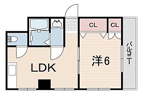 コーポ白峰  ｜ 兵庫県尼崎市武庫之荘２丁目（賃貸マンション1LDK・4階・38.00㎡） その2