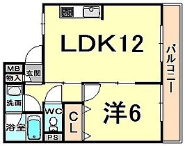 ミスターK北武庫之荘  ｜ 兵庫県尼崎市武庫之荘８丁目（賃貸マンション1LDK・1階・45.00㎡） その2