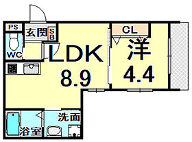 ルチアーナ　ウエスト  ｜ 兵庫県尼崎市南武庫之荘２丁目（賃貸マンション1LDK・1階・36.60㎡） その2