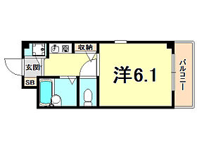 兵庫県西宮市本町（賃貸マンション1K・3階・21.00㎡） その2