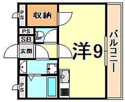 ノイヴェル道意町  ｜ 兵庫県尼崎市道意町１丁目（賃貸アパート1R・2階・27.02㎡） その2